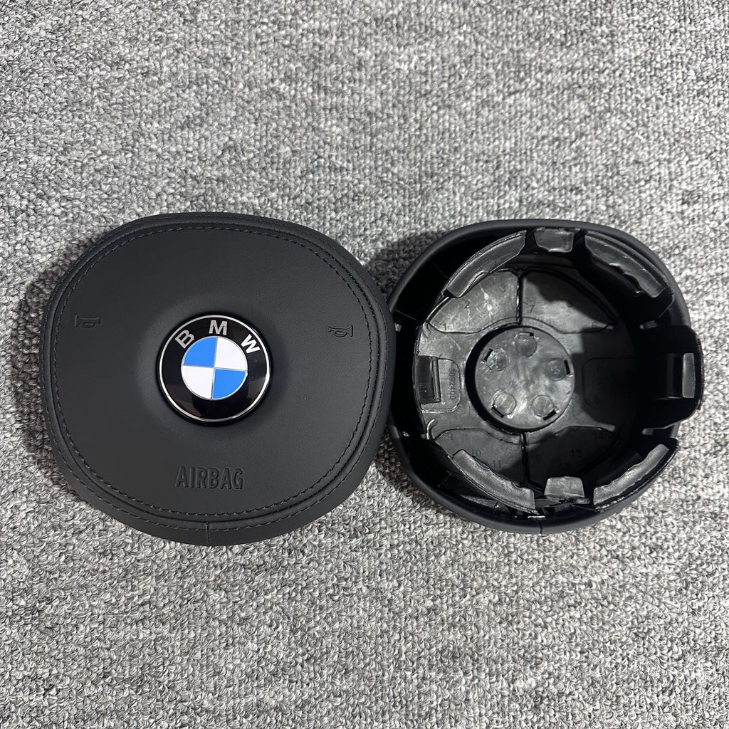New leather speaker covers for BMW 3 Series, 5 Series and 7 Series. Customized airbag covers with logos. Personalized customization of steering wheels.