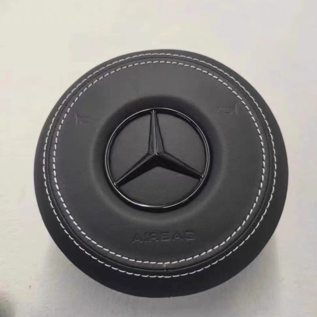 Custom-made genuine leather airbag cover and horn cover plate for Mercedes-Benz G-Class Gis AMG series, suitable for modification and upgrade.