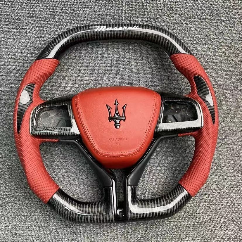 Applicable for customized steering wheel cover plates and horn covers of Maserati. Made of genuine leather imported suede. Factory direct sale.
