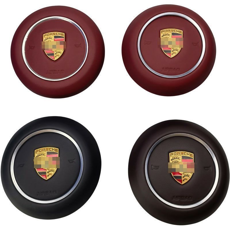 Customized leather steering wheel cover and horn cover for Porsche 718, 911, Macan, Crossover, Panamera and other models.