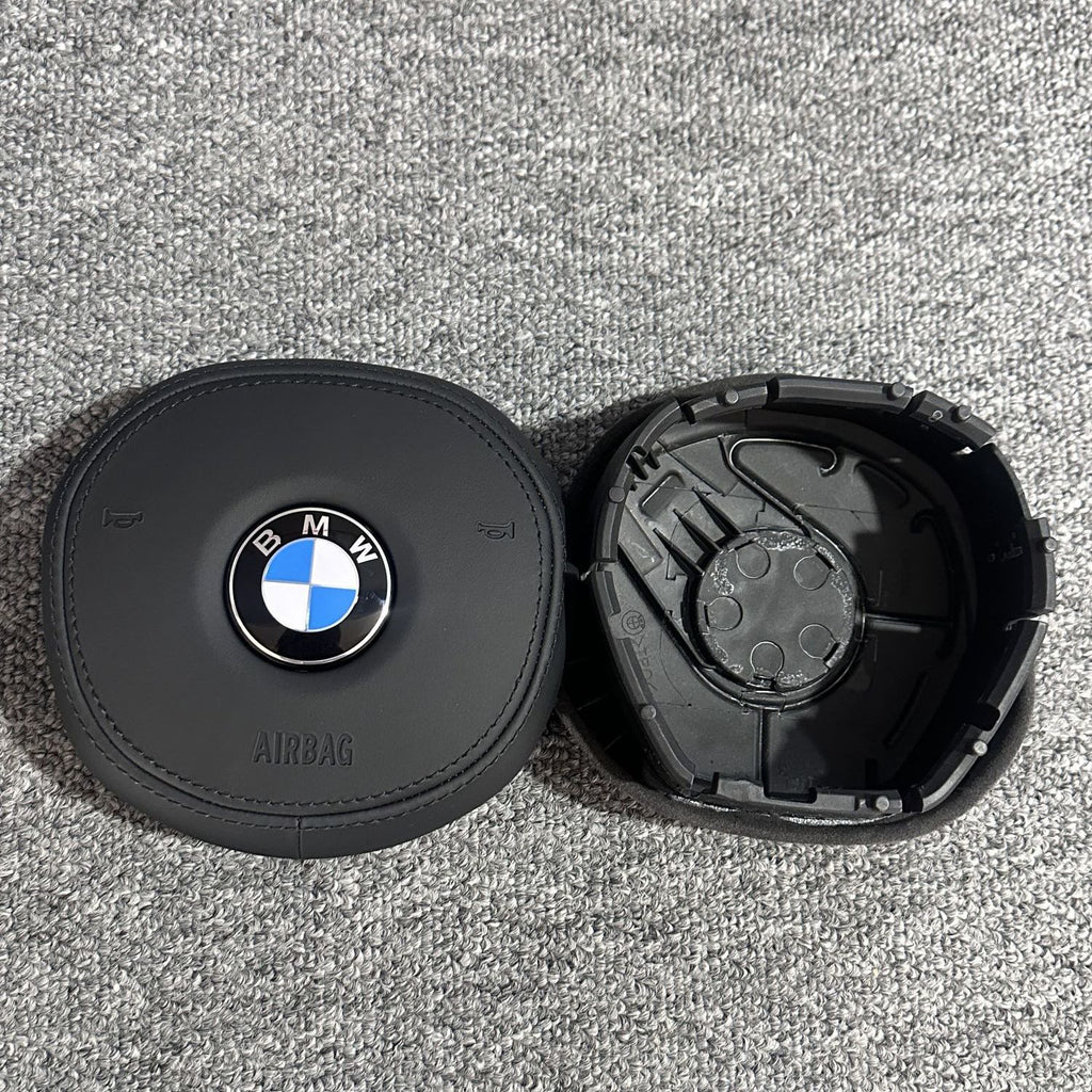 New leather speaker covers for BMW 3 Series, 5 Series and 7 Series. Customized airbag covers with logos. Personalized customization of steering wheels.