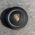 Customized leather steering wheel cover and horn cover for Porsche 718, 911, Macan, Crossover, Panamera and other models.