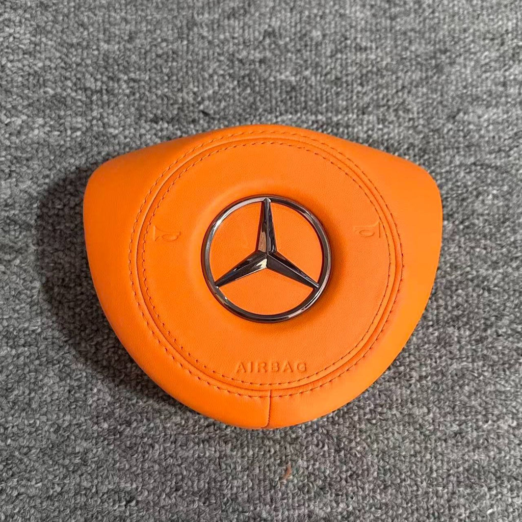 Adaptation for Mercedes-Benz C-Class C205, 213 V260, E200 Wuling steering wheel cover, horn cover modification, upgrade to leather material